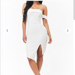 SOLD-F21 OFF THE SHOULDER BODYCON DRESS